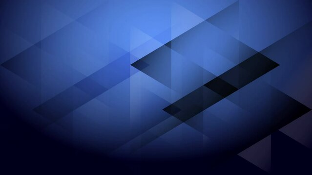 Abstract triangle blue light and shade creative motion background. Video animation Ultra HD 4k footage.