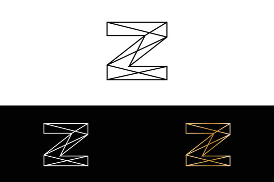 Geometric Z Letter Logo Design 