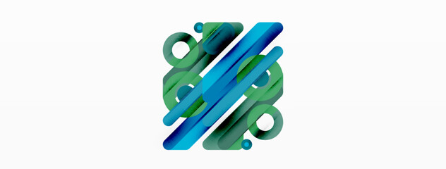 Lines geometric background. Stripes and rings composition business template for wallpaper, banner, background or landing