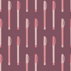 Seamless vector pen pattern. Stylish office item background for fabric, textile, cover etc.