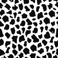 Black and white giraffe skin seamless pattern