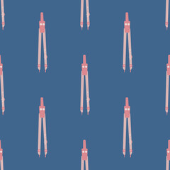 Seamless vector compass pattern. Stylish circle item background for fabric, textile, cover etc.