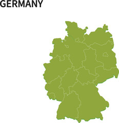 ドイツ/GERMANYの地域区分イラスト