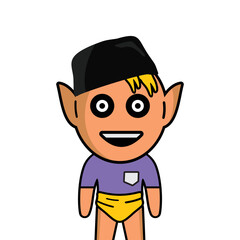 cartoon people kids illustration vector design. Expression of person facing boy cartoon avatar vector. Boy avatars