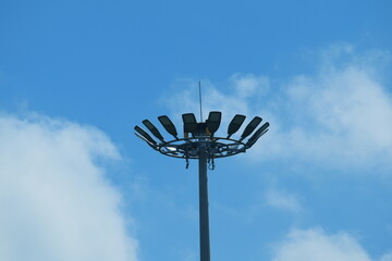 Light post with blue sky