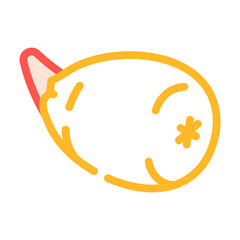 stuffed olive color icon vector. stuffed olive sign. isolated symbol illustration