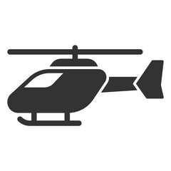 Light-engine pleasure helicopter on skis - background, white, web, illustration, symbol, sign, icon, glyph