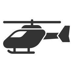 Light-engine pleasure helicopter on skis - background, white, web, illustration, symbol, sign, icon, glyph