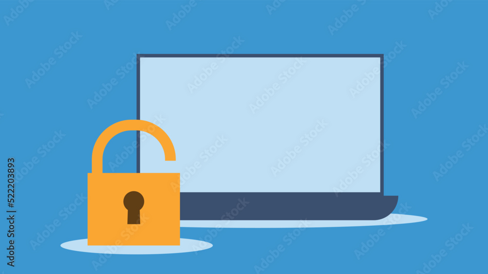 Poster laptop with login and password form page on screen. sign in to account, user authorization, login au