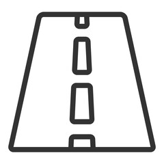 Road section - background, white, web, illustration, symbol, sign, icon, outline