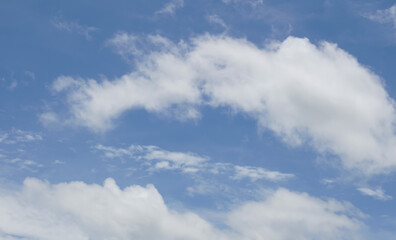 Obraz premium summer blue gradient clouds light white background clear clouds beauty in calm sunlight bright winter air bright turquoise landscape in day environment horizon view spring wind.