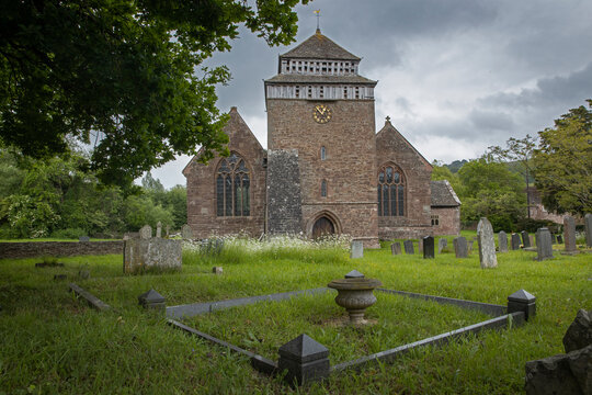 Church, village, Monmouthshire, skenfrith, uk, verenigd koninkrijk, wales, great brittain, cemetry, graveyard, 