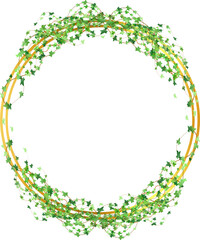 Abstract invitation design with leaves, tvigs and geometric frame.Golden frame with green branch.Herbal minimalistic vector frame.Greenery wedding square invitation.