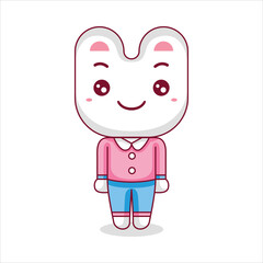 cute rabbit mascot character