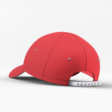 This Back View Fantastic Basketball Cap Mockup In Poppy Red Color, can help you to implement your extraordinary designs.