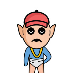 Obraz premium cartoon people kids illustration vector design. Expression of person facing boy cartoon avatar vector. Boy avatars