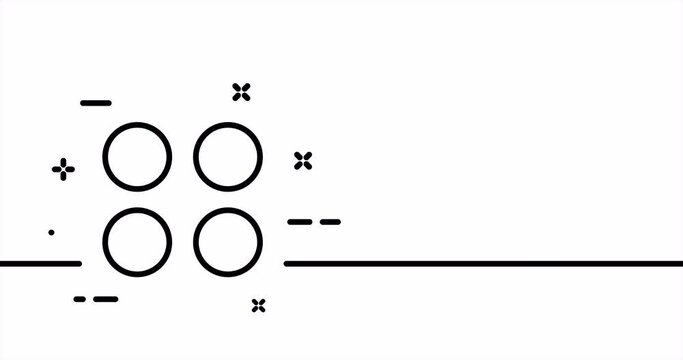 Round Menu Tiles. Arrows, tiles, sliders, list, checkmarks, charts, circles, shapes, Data analysis, etc. Diagram concept. One line drawing animation. Motion design. Animated technology logo. Video 4K