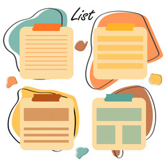 To do list on the table. Planning and organization of work. Vector illustration in flat cartoon style.