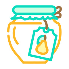 pear jam color icon vector. pear jam sign. isolated symbol illustration