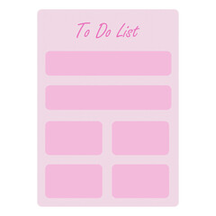 To do list on the table. Planning and organization of work. Vector illustration in flat cartoon style.
