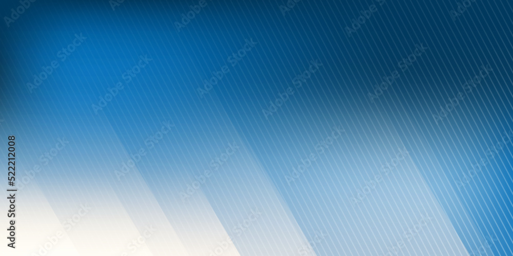 Poster blue and white abstract blurry texture - transparent slanted lines pattern - wide scale background c