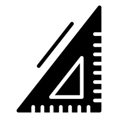 ruler triangle icon vector