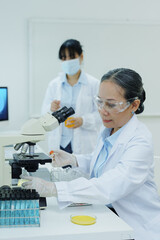 scientists analyze chemical samples Discuss technological innovations