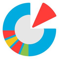 pie chart icon vector