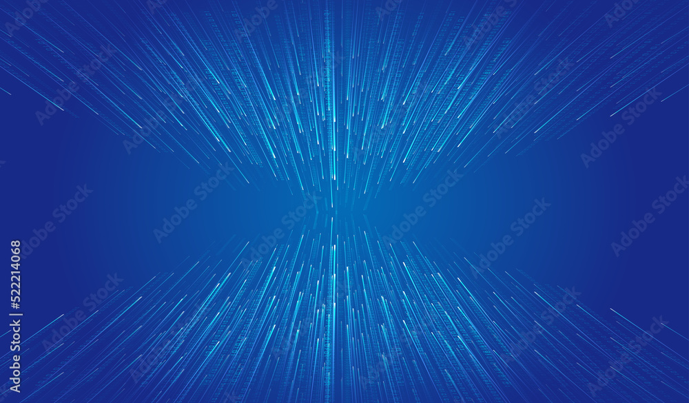 Poster converging lines and data internet technology big data background