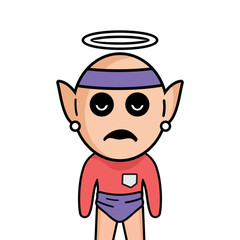 cartoon people kids illustration vector design. Expression of person facing boy cartoon avatar vector. Boy avatars