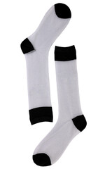 a pair of beautiful socks on a white background