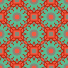 Colorful Mosaic Arabic Seamless Pattern