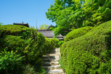 京都　詩仙堂の新緑