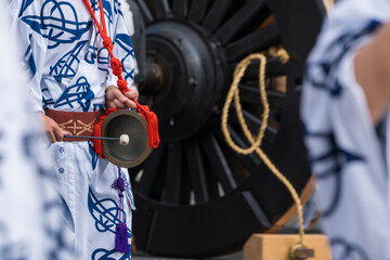 京都　祇園祭の鉦（かね）