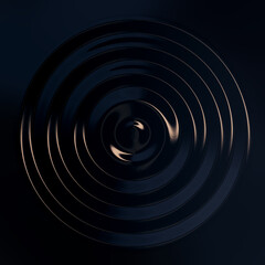 3D black oil ripple droplet. realistic 3d black oil with light industry, ecological or financial crisis.