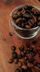 coffee beans in a cup