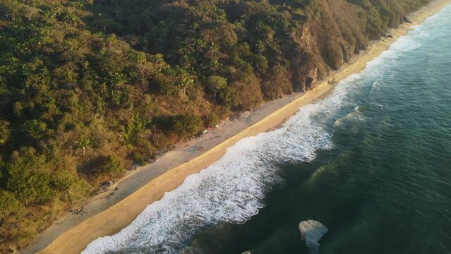 Secluded Beach and Mountains in San Pancho Mexico