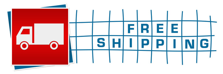 Free Shipping Red Blue Box Lines Grid Bulb Horizontal 