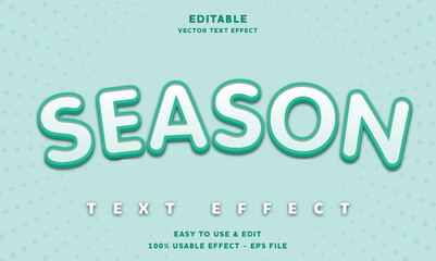 season editable text effect with modern and simple style, usable for logo or campaign title