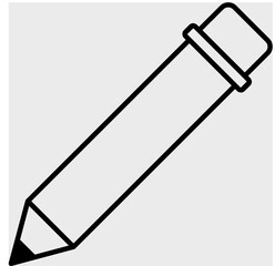 outline type pencil icon illustration