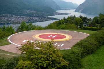 helipad in the mountains