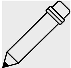 outline type pencil icon illustration