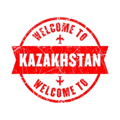 Foto op Canvas Kazakhstan. Welcome to Kazakhstan stam pisolated background © ady sanjaya