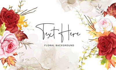 beautiful watercolor floral background design