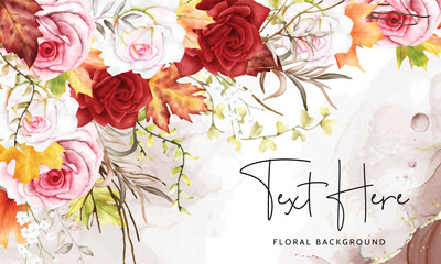 beautiful watercolor floral background design