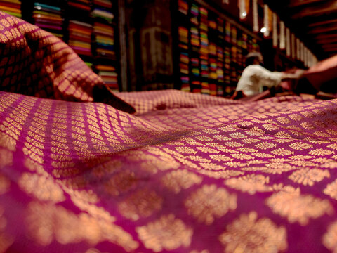 Beautiful Indian Saree , Silk Saree From South India.
