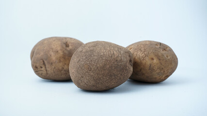 Fototapeta na wymiar New potato isolated on white background close up