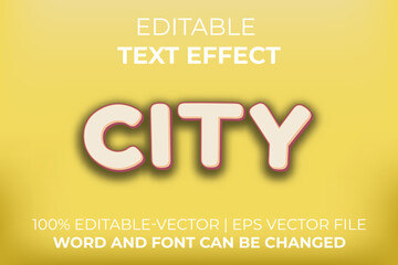 City text effect, easy to edit
