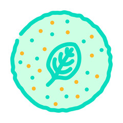 tortilla spinach color icon vector. tortilla spinach sign. isolated symbol illustration