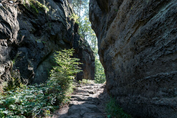 Saxon Switzerland uphill stairs, Germany